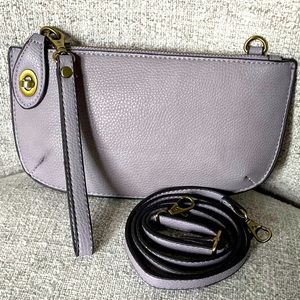 Lavender leather crossbody bag